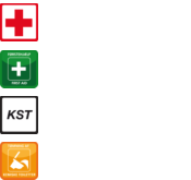 FØRSTEHJÆLP First Aid KONTAKTPUNKT Contactpoint KOMMANDOSTADE Command Center TØMNING AF KEMISKE TOILETTER Emptying of chemical toilets