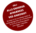 Obs! ALLE ENHEDER AFMÆRKES VED ANKOMST Så sørg nu for at tilkøbe billet til campingvogn/telt, da vi forbeholder os ret til at bortvise gæster som ligger i ubetalteenheder!